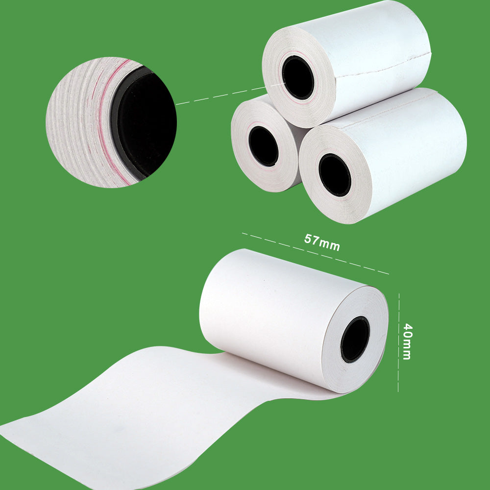 400 Bobines de Papier Thermique 57 x 40 x 12 mm